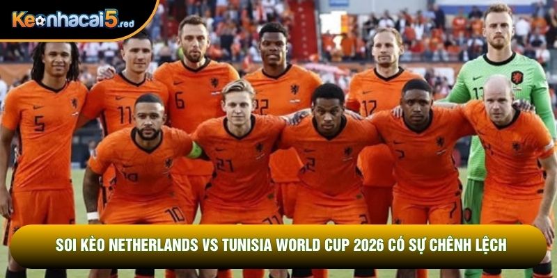 Soi kèo Netherlands vs Tunisia World Cup 2026 có sự chênh lệch